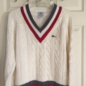 Vintage Izod Lacoste V-Neck Sweater Men's Size M